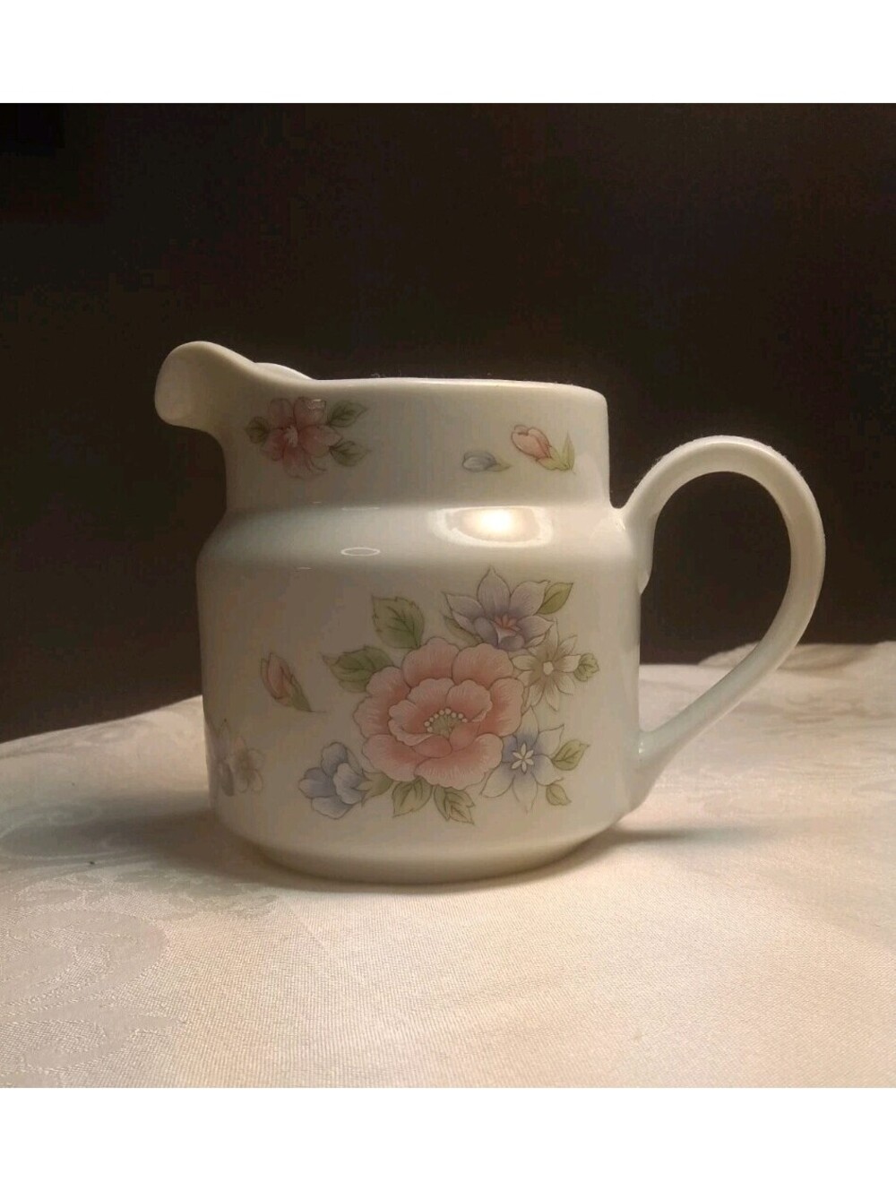 Vintage 1989 FTDA Floral Fine Porcelain Pitcher Especially for You Made in Japan